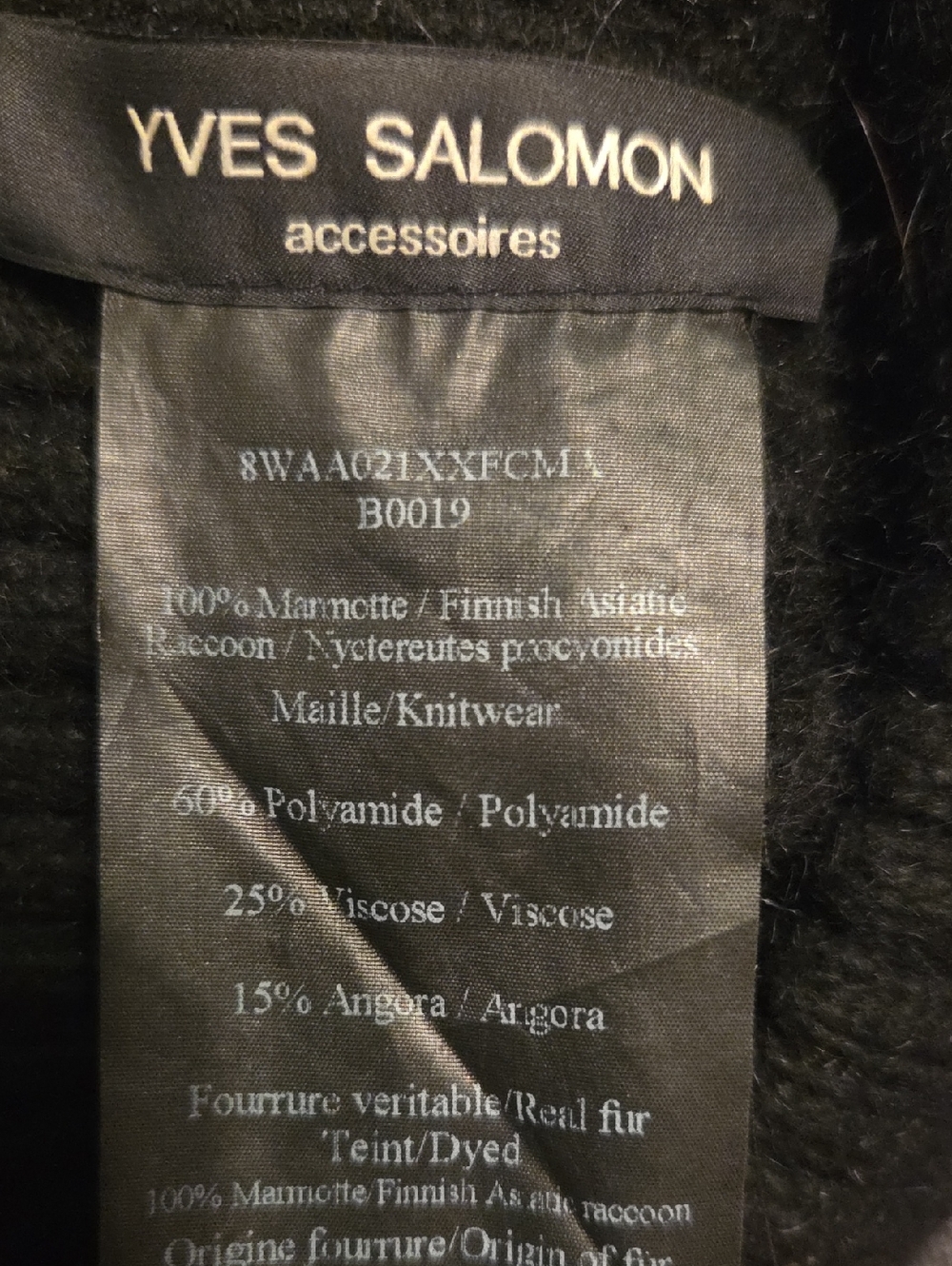 YVES SALOMON Beanie Hat Fur Pom Pom - Picture 3 of 3